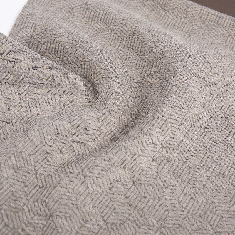 Caelatum Cubes Knitted Jacquard Polyester Viscose Spandex Sportswear Fabrics Vestimenta AW23024