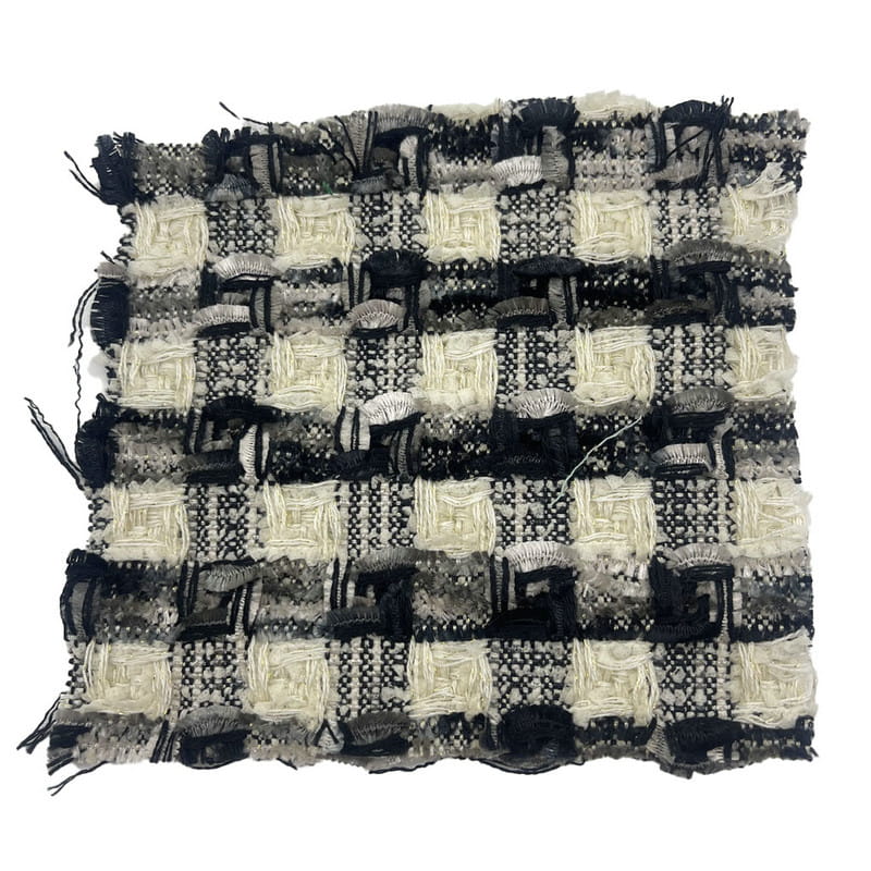 Luxuria Black Grey Fine Texture Plaid Texta Tweed Textilia For Tunicae 22042