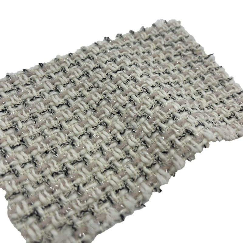 Light Pink Check Metallic Tued Fashion Textilia enim Dress 23523